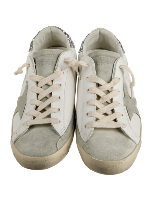 Golden Goose Leather Colorblock Pattern Sneakers