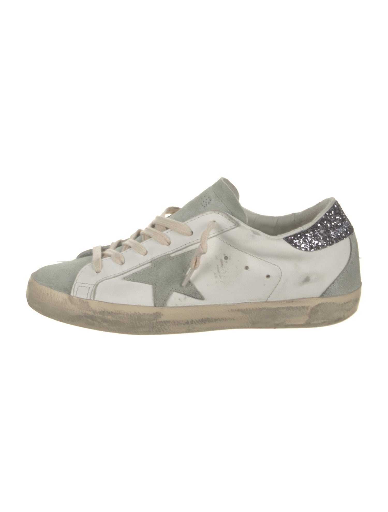 Golden Goose Leather Printed Sneakers