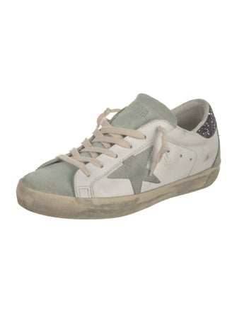 Golden Goose Leather Printed Sneakers
