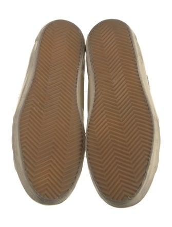 Golden Goose Leather Printed Sneakers