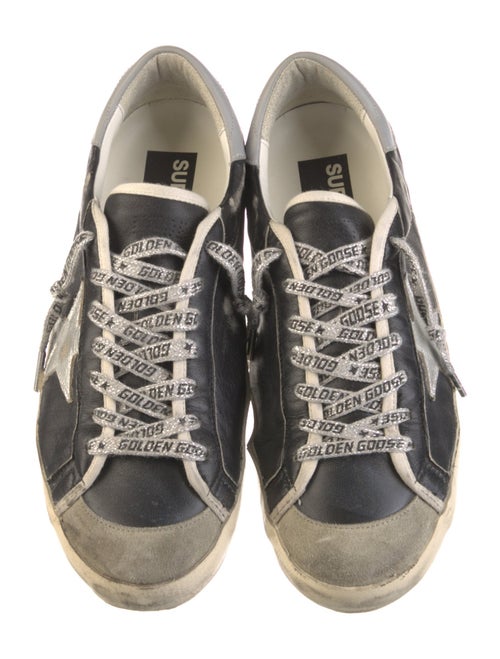 Golden Goose Leather Printed Sneakers