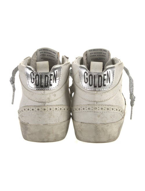 Golden Goose Leather Graphic Print Sneakers
