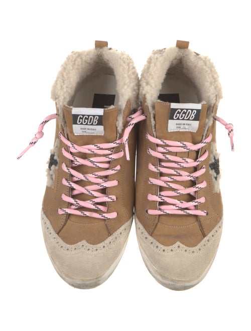 Golden Goose Suede Colorblock Pattern Sneakers