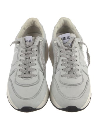 Golden Goose Leather Colorblock Pattern Athletic Sneakers