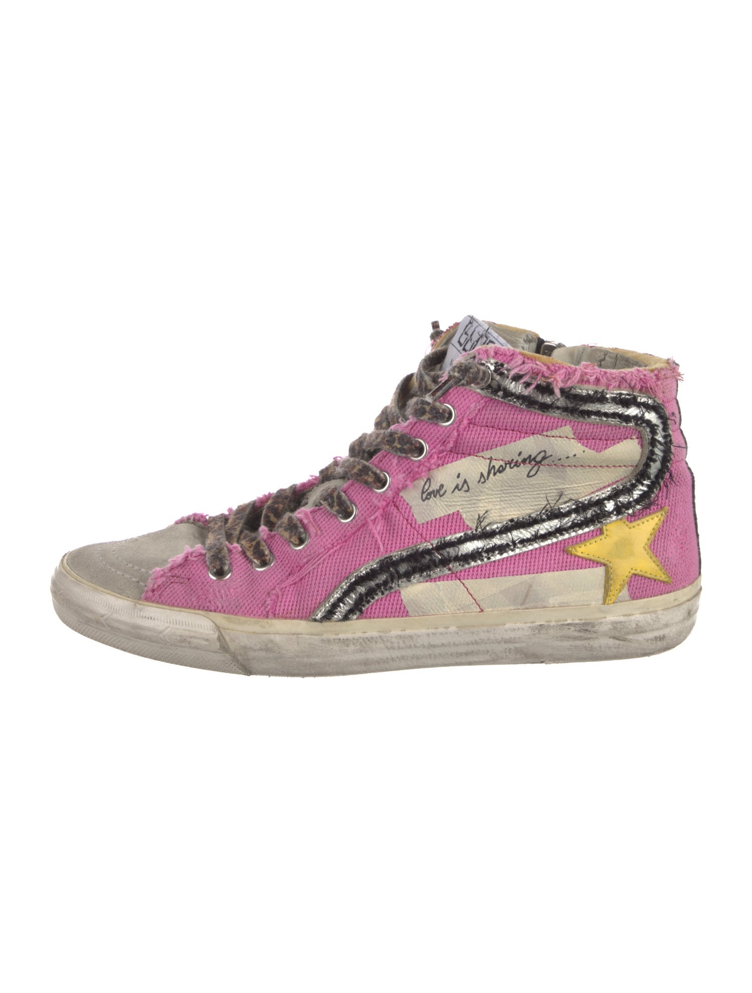 Golden Goose Canvas Printed Sneakers