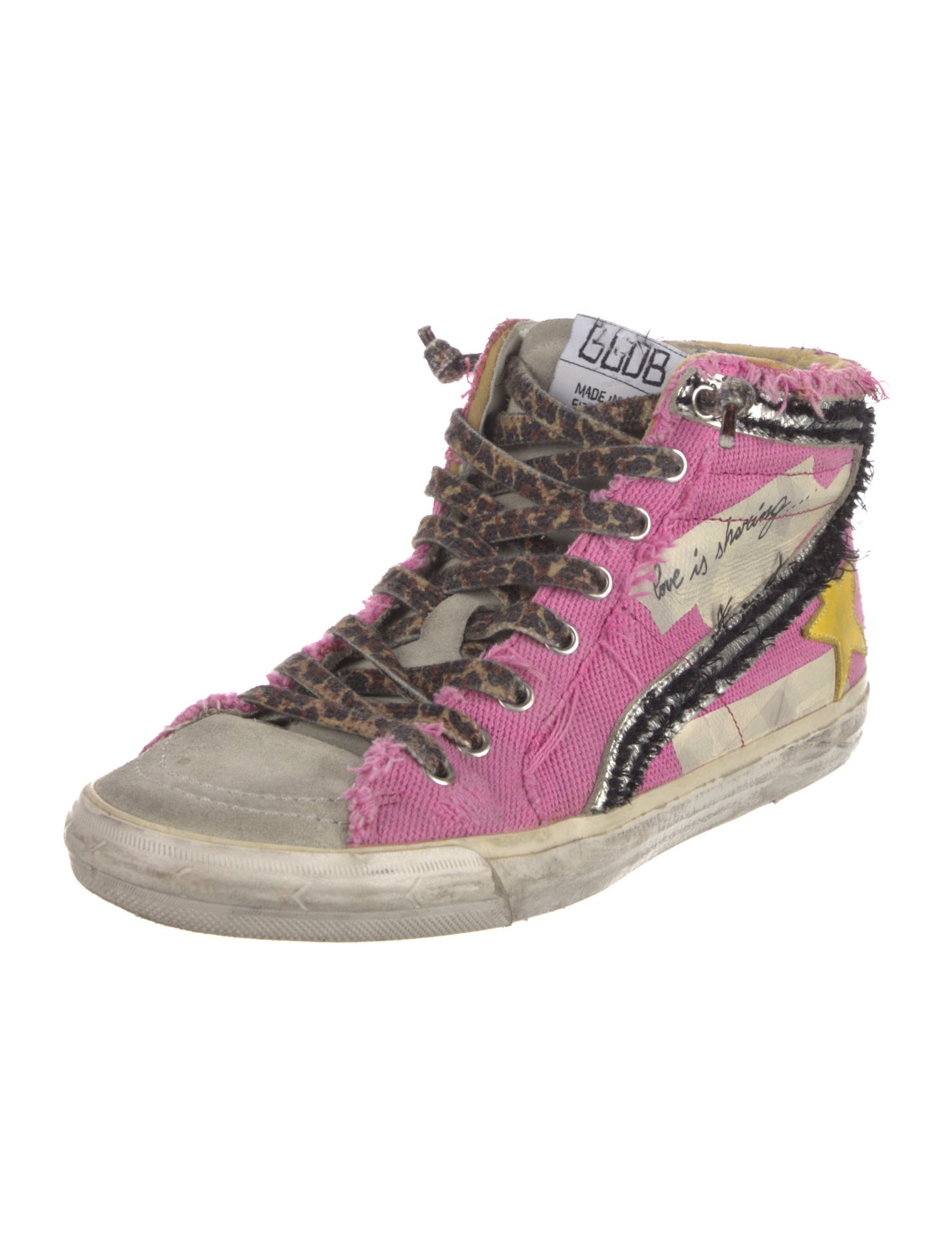 Golden Goose Canvas Printed Sneakers