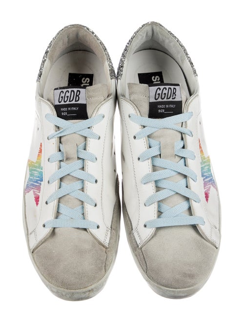 Golden Goose Leather Colorblock Pattern Sneakers