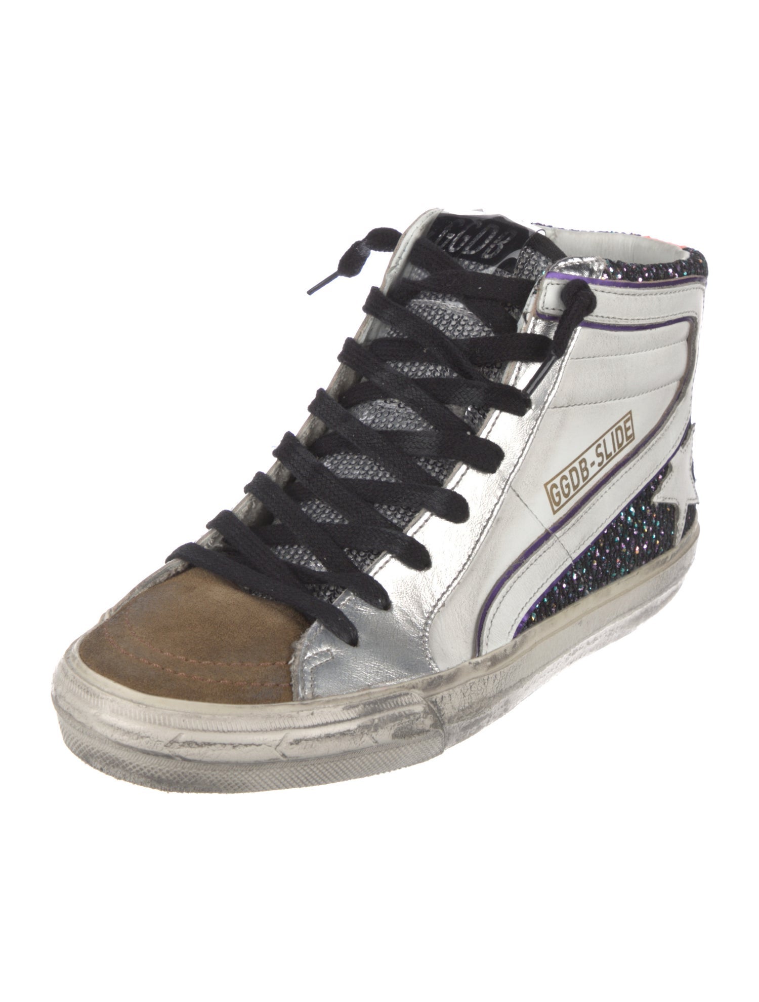 Golden Goose Leather Printed Sneakers w/ Tags