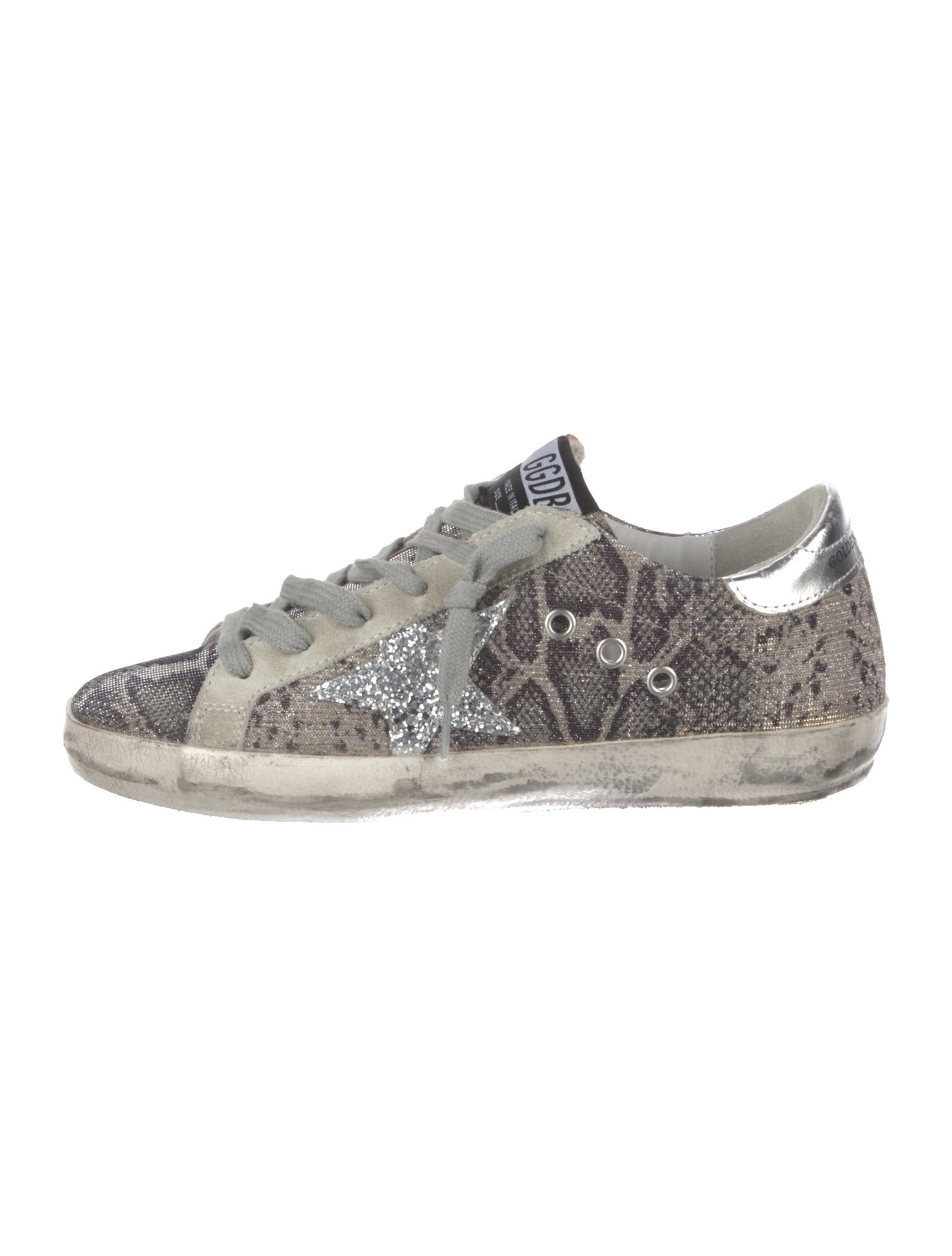 Golden Goose Animal Print Glitter Accents Sneakers w/ Tags