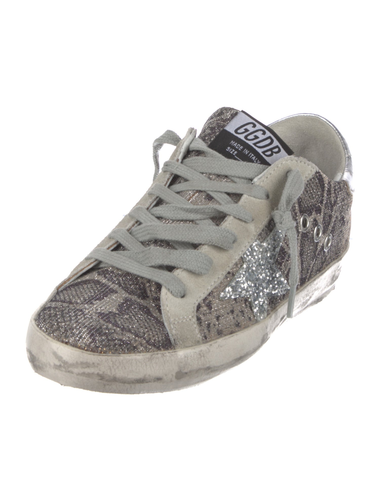 Golden Goose Animal Print Glitter Accents Sneakers w/ Tags