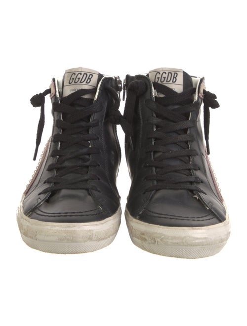 Golden Goose Leather Printed Sneakers