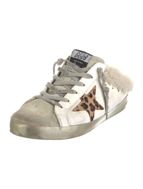 Golden Goose Leather Animal Print Sneakers