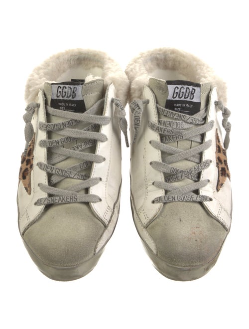Golden Goose Leather Animal Print Sneakers