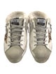Golden Goose Leather Animal Print Sneakers
