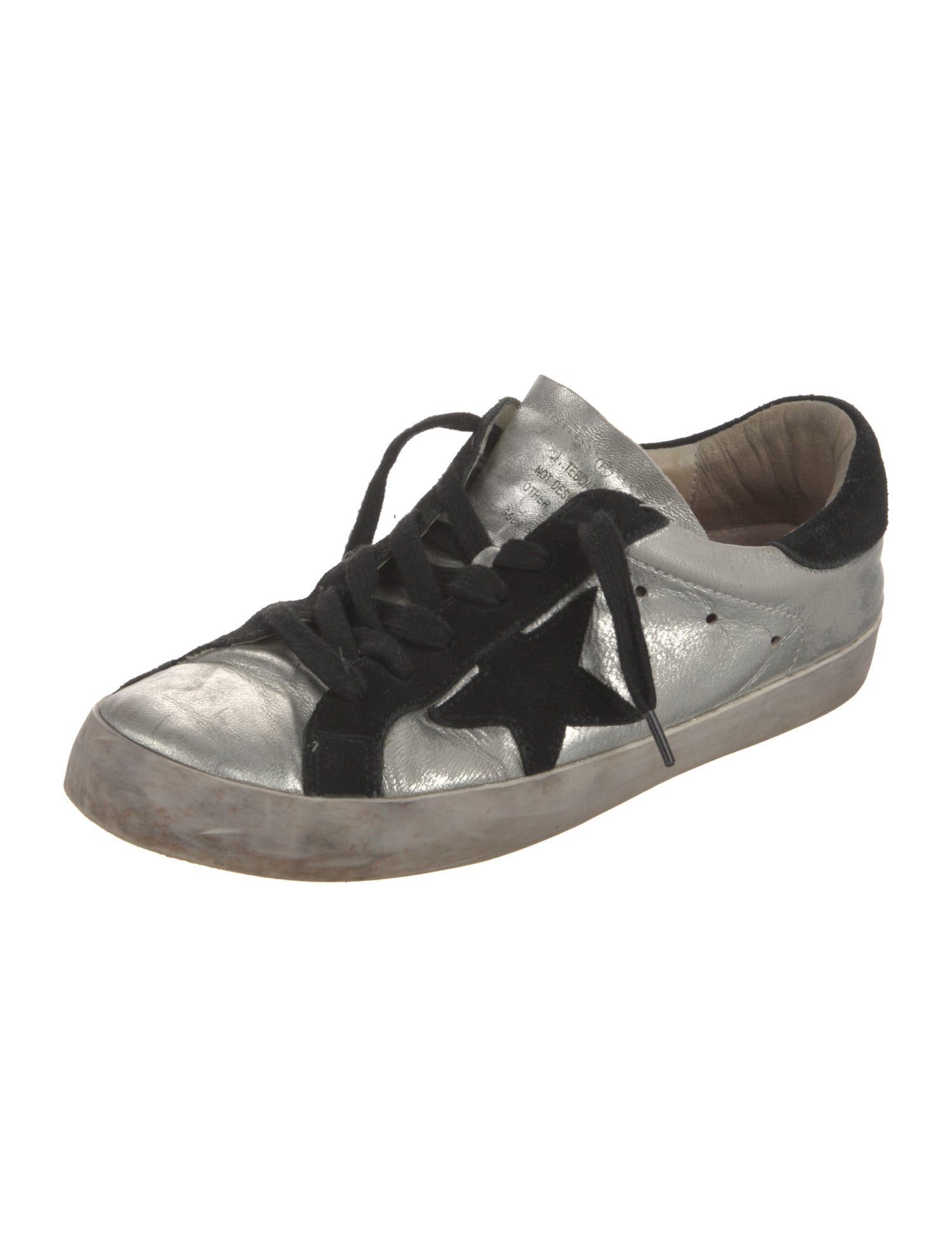 Golden Goose Leather Printed Sneakers