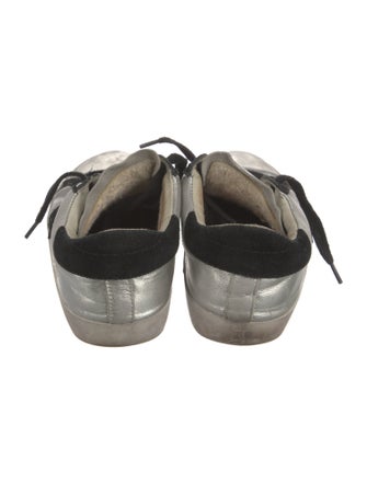 Golden Goose Leather Printed Sneakers