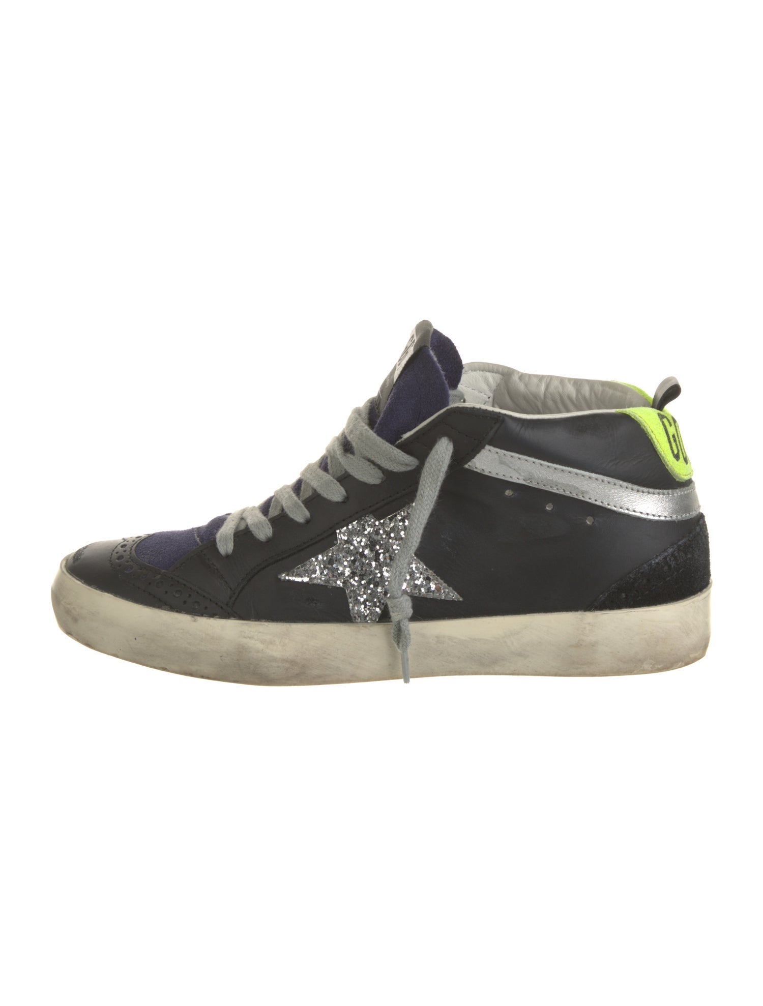 Golden Goose Leather Printed Sneakers