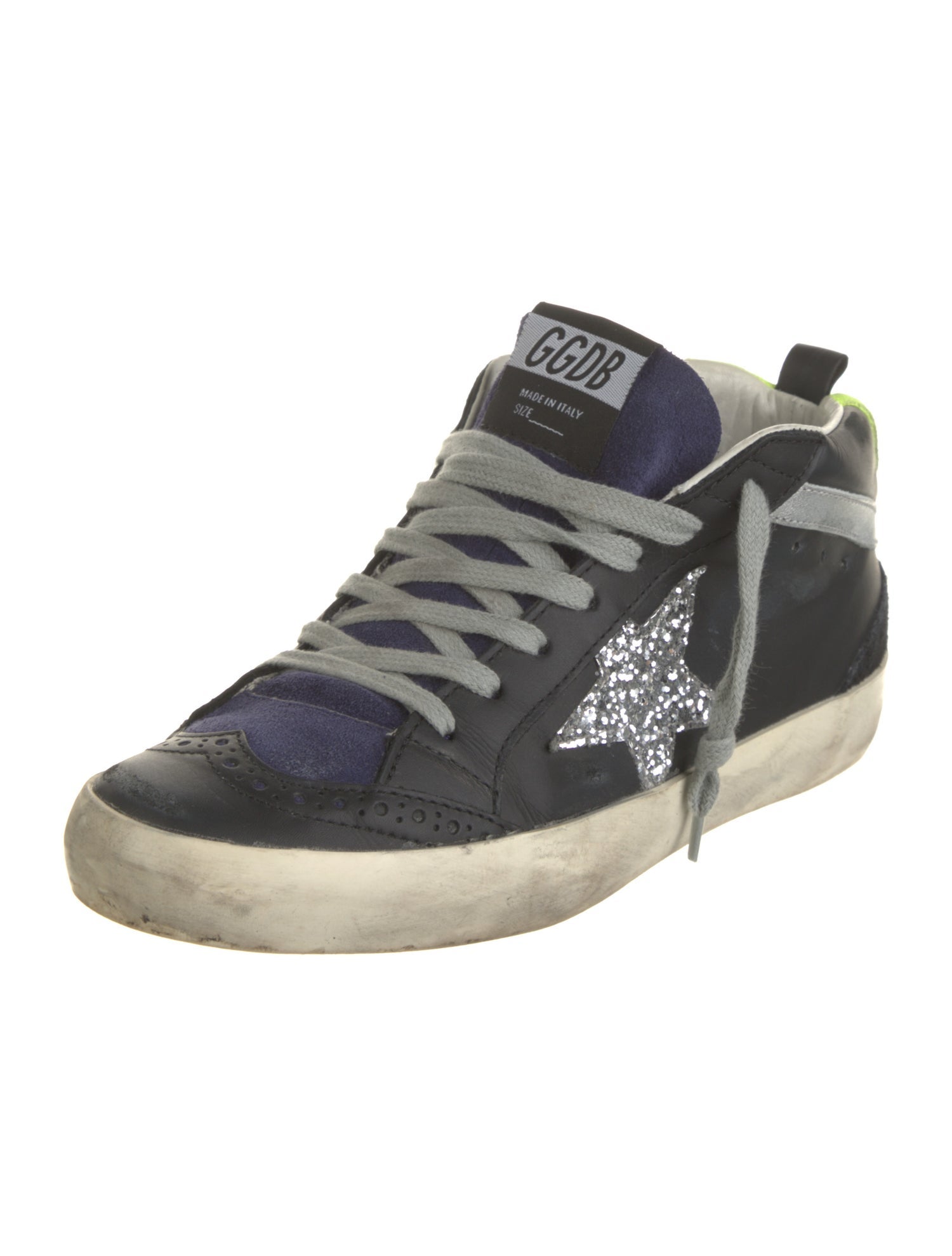 Golden Goose Leather Printed Sneakers