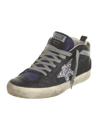 Golden Goose Leather Printed Sneakers