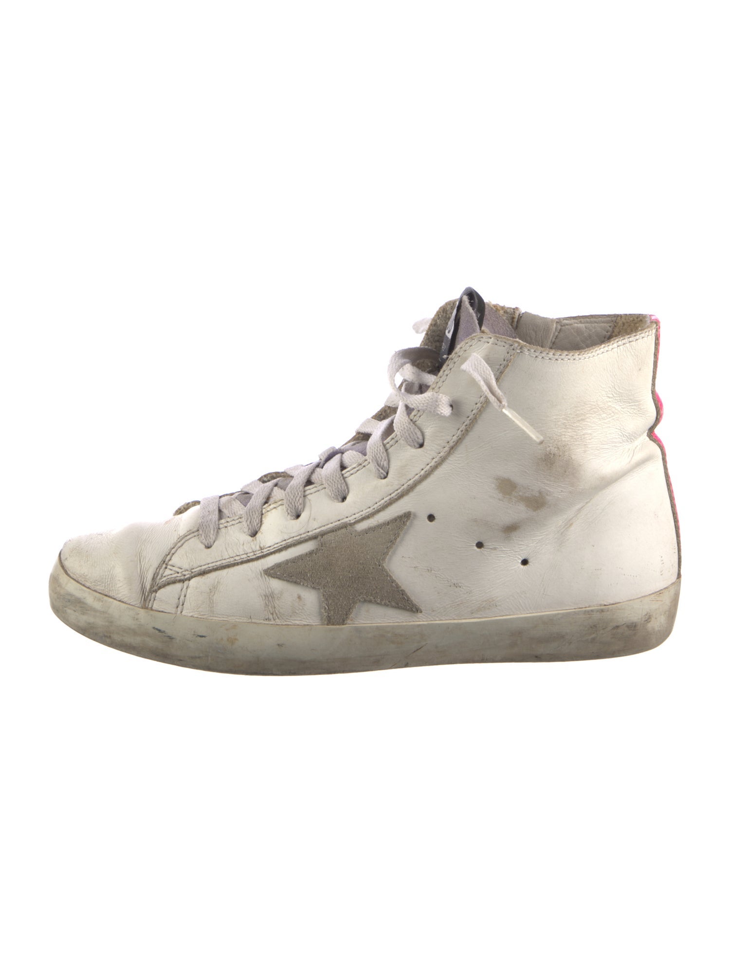 Golden Goose Leather Distressed Accents Sneakers
