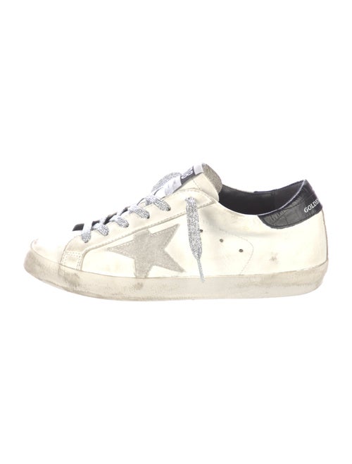 Golden Goose Leather Printed Sneakers