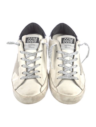 Golden Goose Leather Printed Sneakers