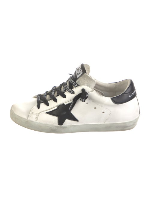 Golden Goose Leather Graphic Print Sneakers