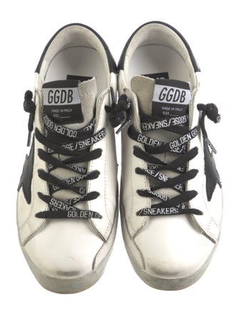 Golden Goose Leather Graphic Print Sneakers