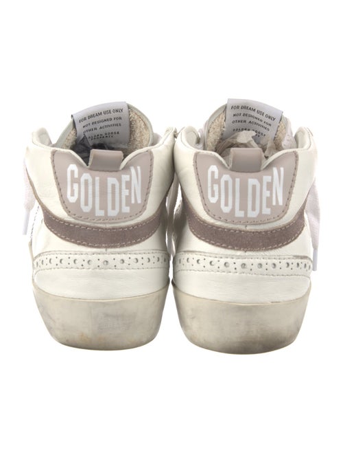 Golden Goose Leather Glitter Accents Sneakers