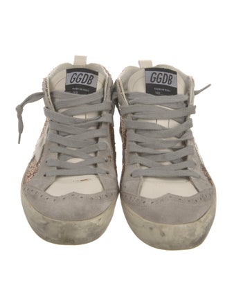 Golden Goose Leather Printed Sneakers