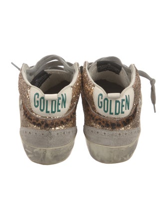 Golden Goose Leather Printed Sneakers