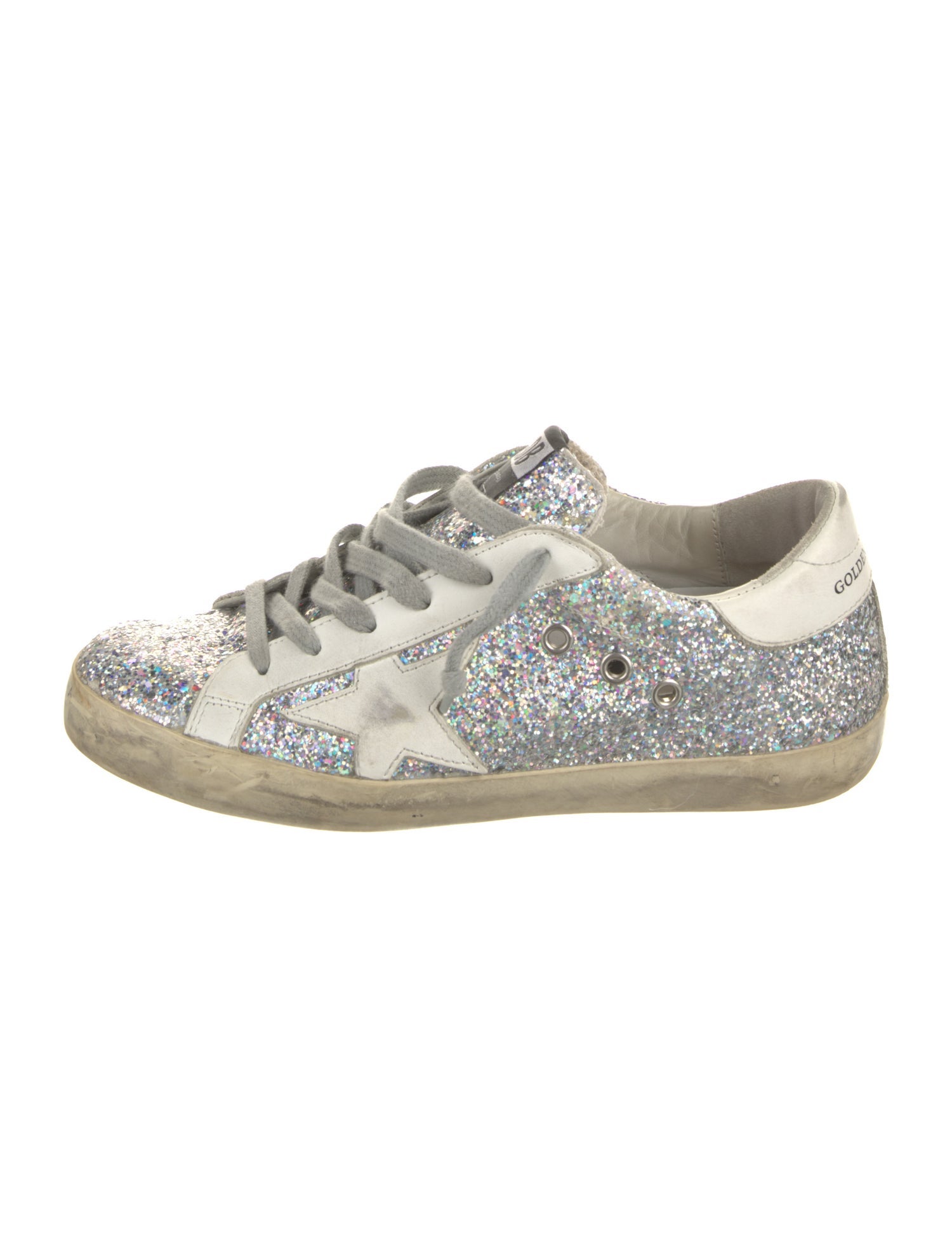 Golden Goose Glitter Graphic Print Sneakers