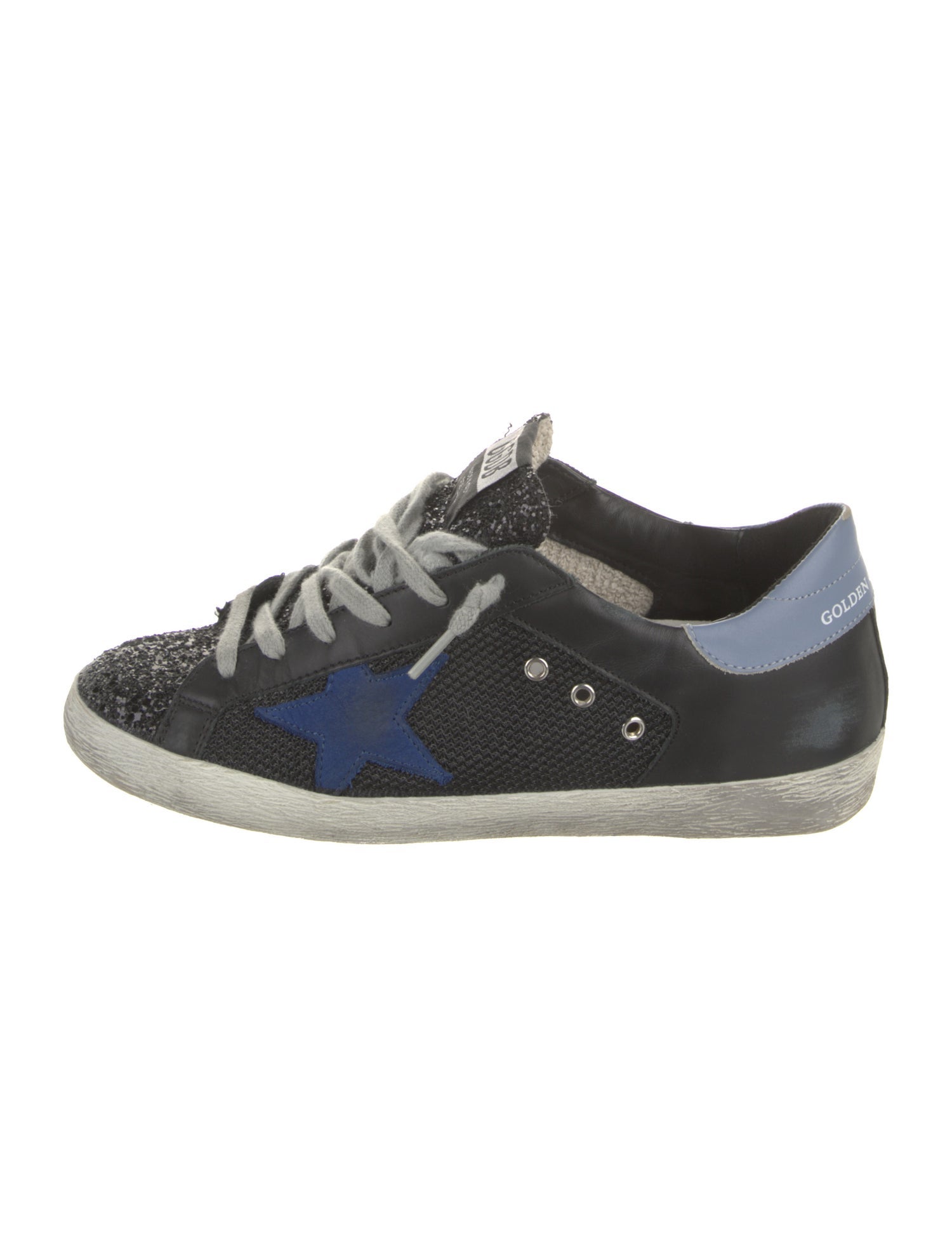 Golden Goose Leather Graphic Print Sneakers