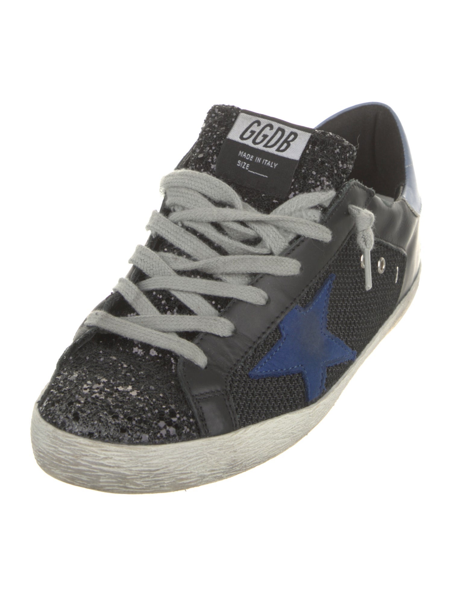 Golden Goose Leather Graphic Print Sneakers