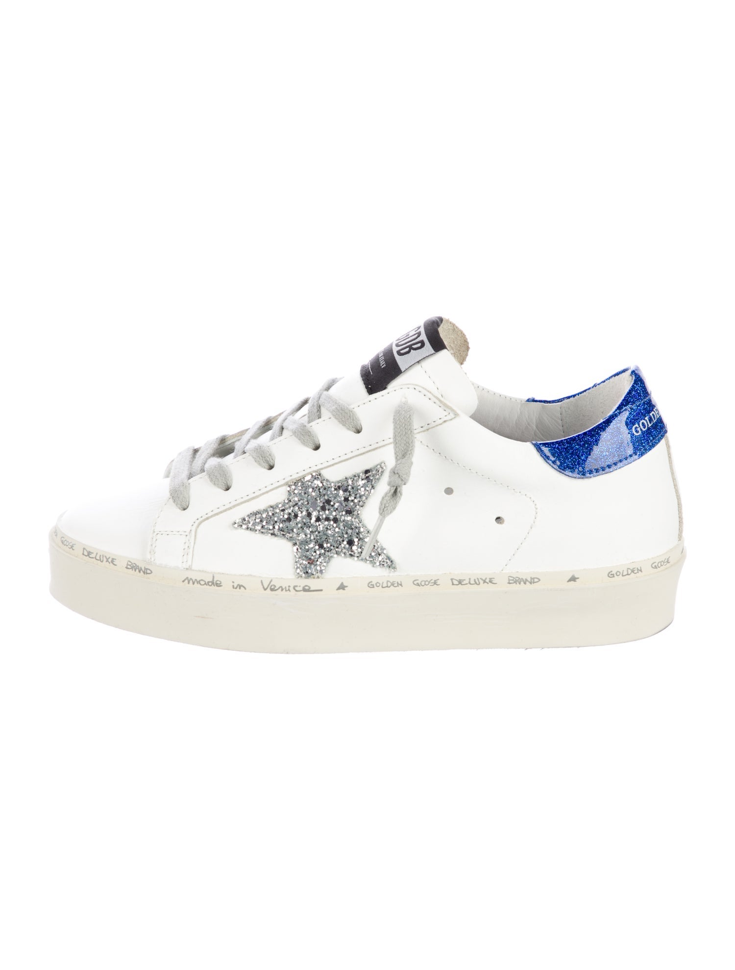 Golden Goose Leather Colorblock Pattern Sneakers