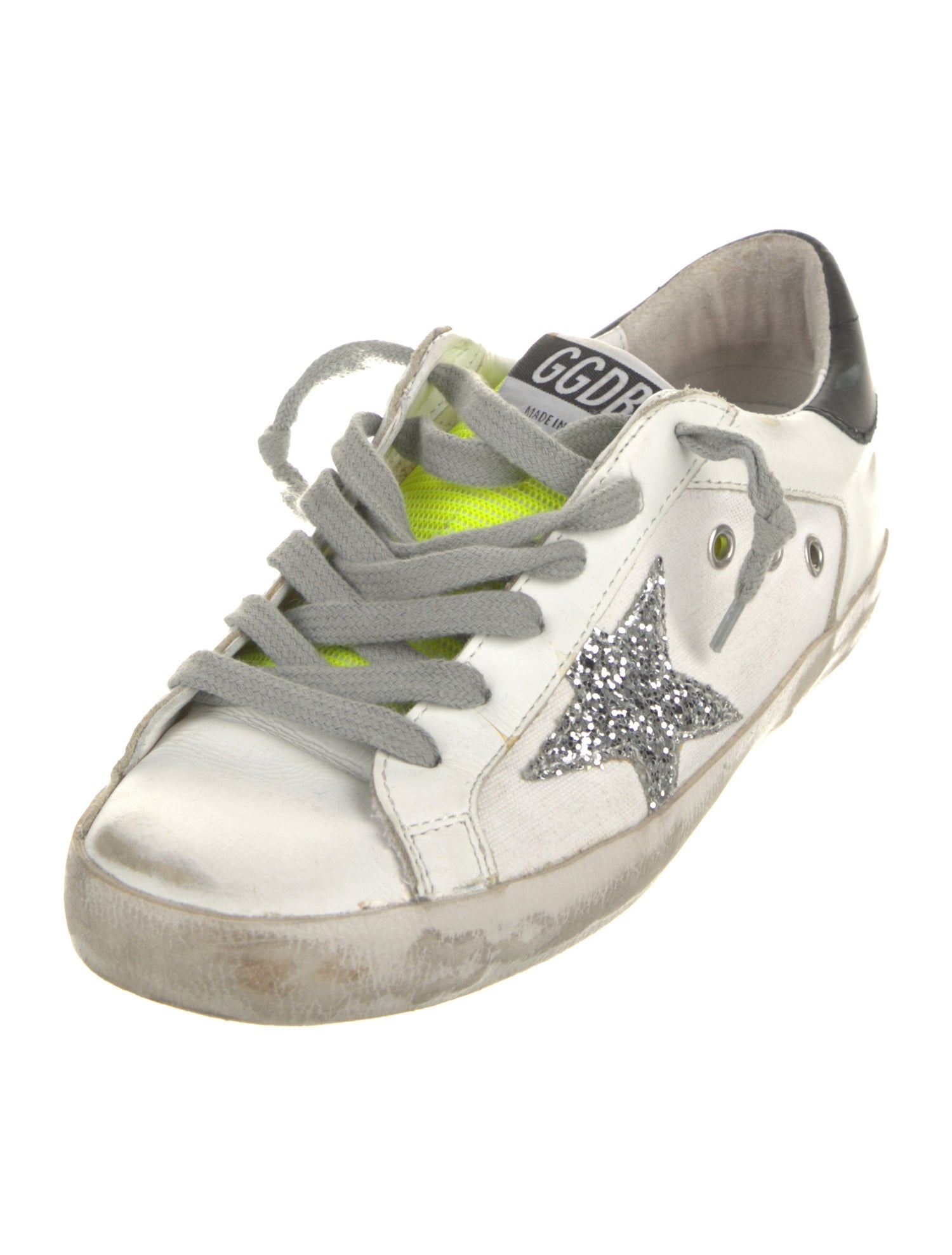 Golden Goose Leather Graphic Print Sneakers