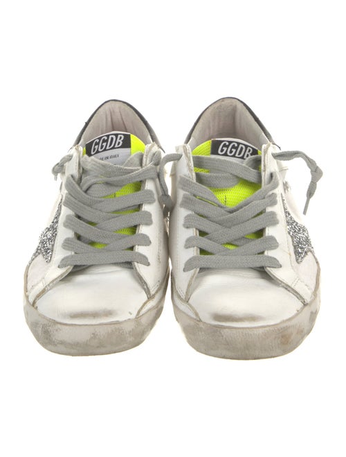 Golden Goose Leather Graphic Print Sneakers