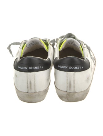 Golden Goose Leather Graphic Print Sneakers