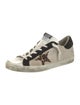 Golden Goose Leather Animal Print Sneakers