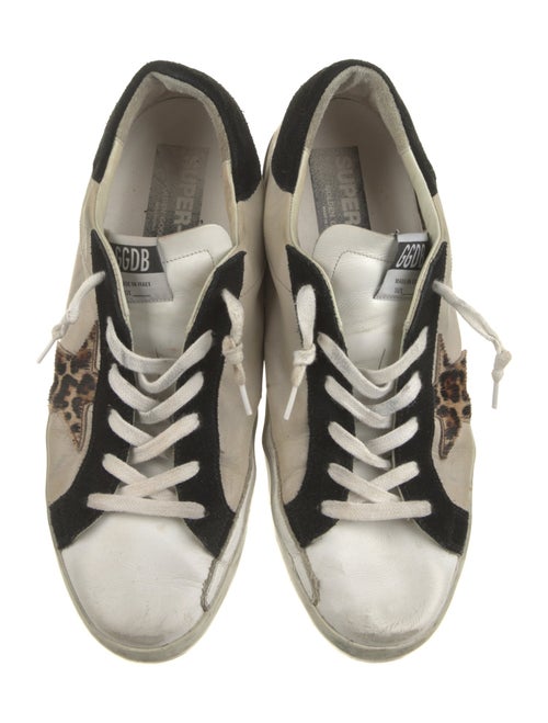 Golden Goose Leather Animal Print Sneakers