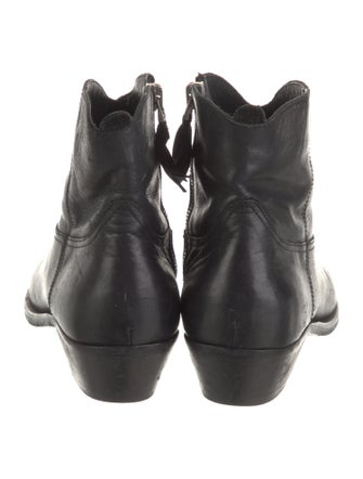 Golden Goose Leather Embroidered Accent Western Boots