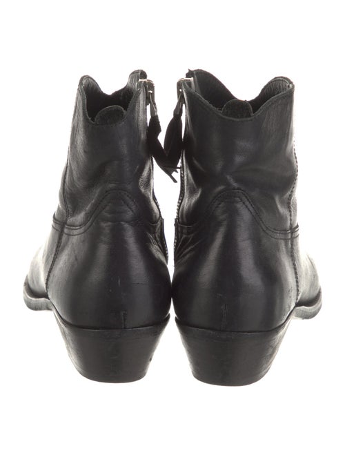 Golden Goose Leather Embroidered Accent Western Boots