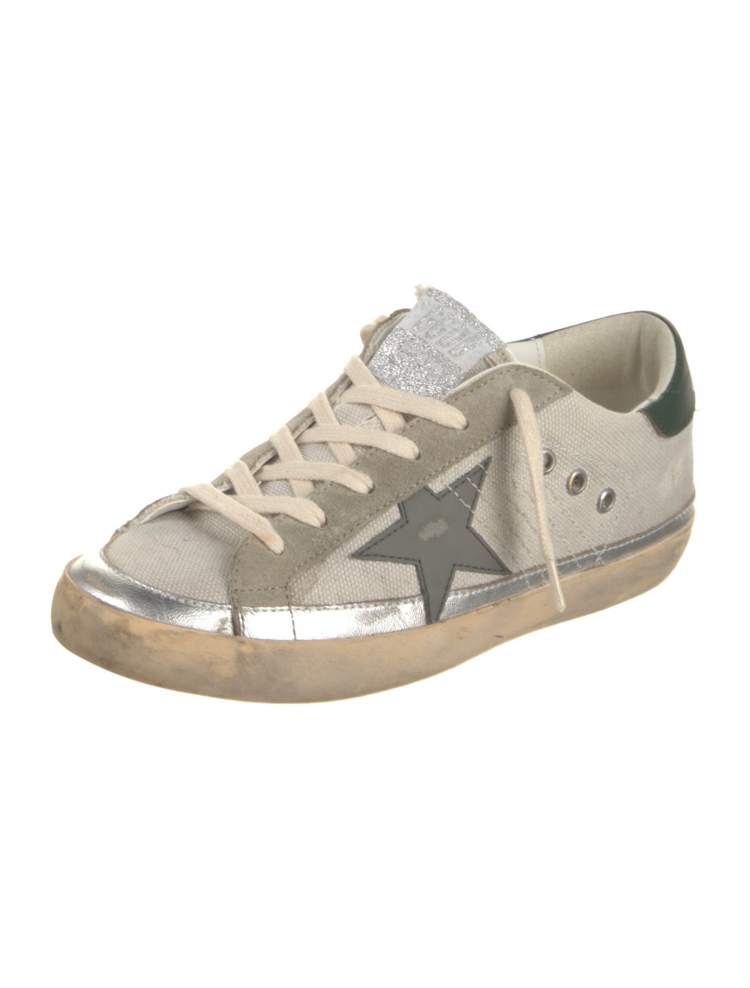 Golden Goose Leather Printed Sneakers w/ Tags