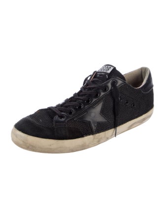 Golden Goose Leather Printed Sneakers