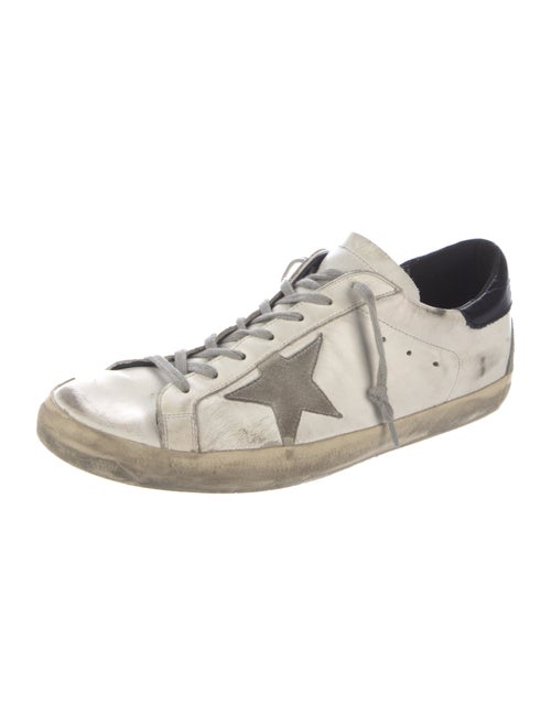 Golden Goose Leather Colorblock Pattern Sneakers