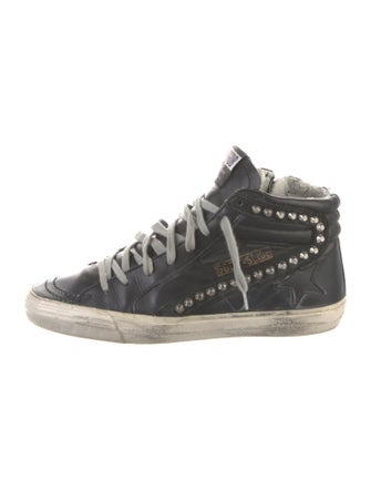 Golden Goose Leather Colorblock Pattern Sneakers