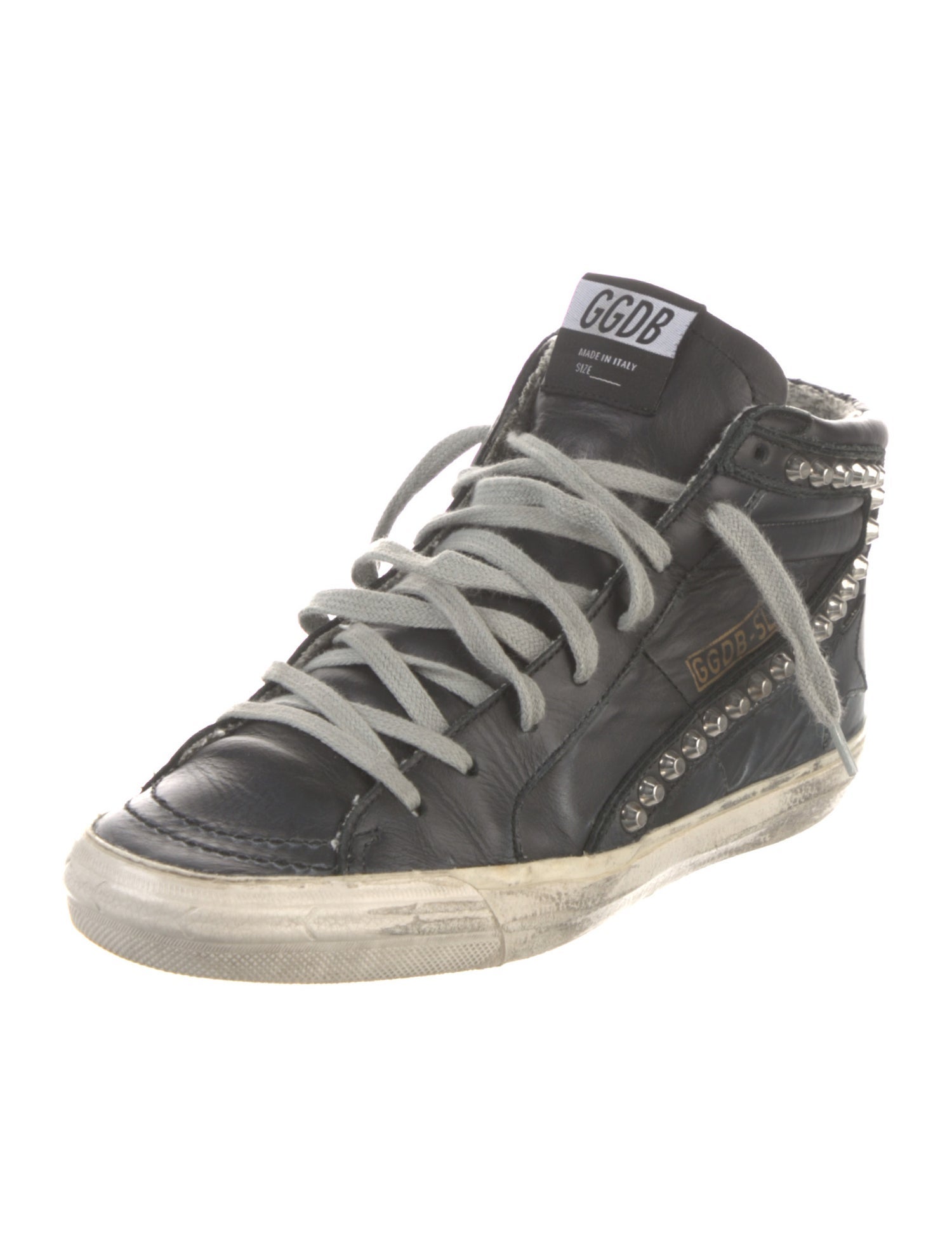 Golden Goose Leather Colorblock Pattern Sneakers