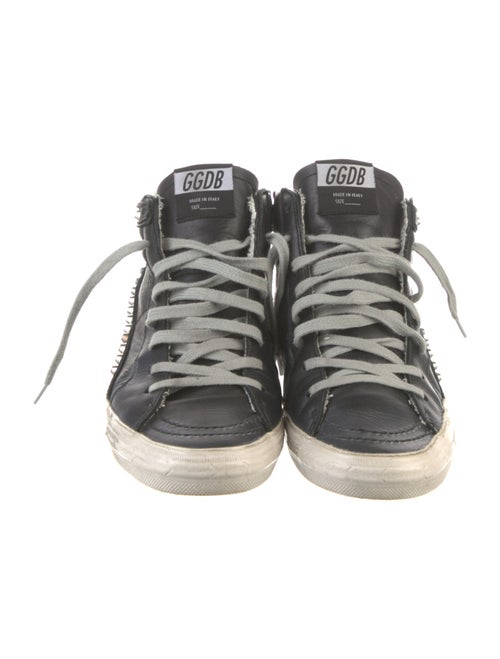 Golden Goose Leather Colorblock Pattern Sneakers