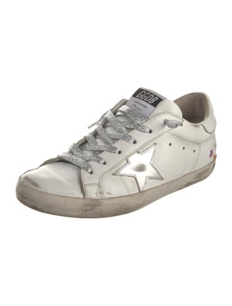 Golden Goose Leather Distressed Accents Sneakers