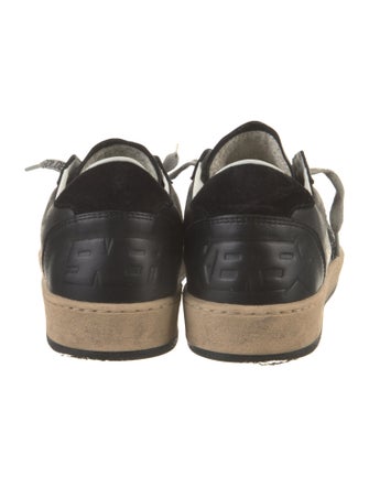 Golden Goose Leather Glitter Accents Sneakers